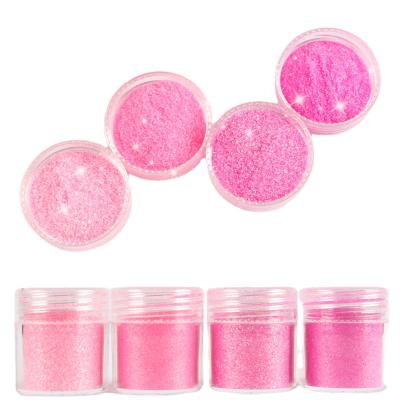 China Eco-friendly Pink Color Nail Polish Laser Diamond Glitter Nail for sale