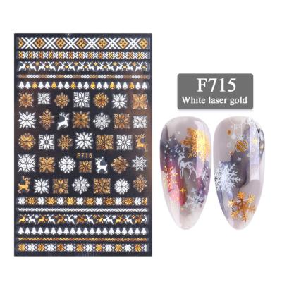 China 2021 Christmas Hot Sale Collection Design Eco-friendly Festive Nail Stickers for sale