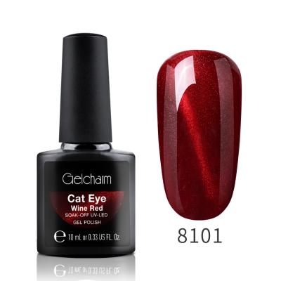 China Eco-friendly Red Color Plot 6 Different UV Gel Nail Polish Laser Diamond Glitter Nail for sale