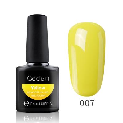 China 24 Different Yellow Color Gel Nail Polish Laser Diamond Glitter Eco-friendly UV Nails for sale