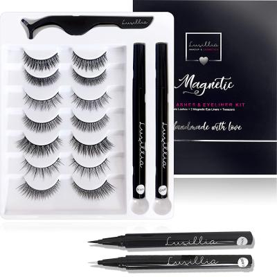 China Long Natural Self Adhesive Eyeliner and Eyelash Suit - Natural 8D Eyelash Without Magnet for sale