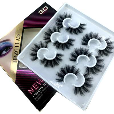 China Natural Long 6 Pairs Fluffy Natural Artificial Mink False Eyelashes With 3D Eyelash Set for sale