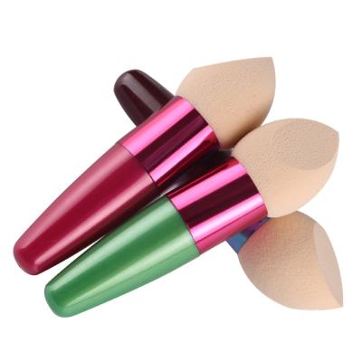 China basic makeup skin-friendly sponge with handle in different colors for sale