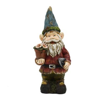 China Outdoor Garden Gnome Figurine China Garden Decorations Sculpture Resin Garden Dwarf Statue for sale