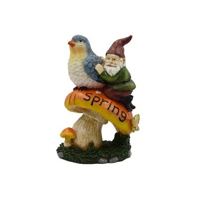 China China Wholesale Solar Garden Gnome Solar Ornament Lawn Yard Garden Statue Spring Gnome for sale