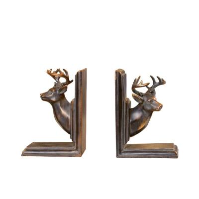 China Eco-friendly Leading Kids Deer Resin Table Unique Luxury Bookend Organizer Bookends for sale