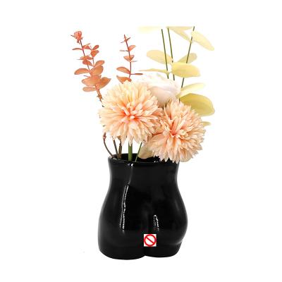 China Ceramic Butt Planter Vase Traditional Decorative Vase Body Porcelain Sculpture Butt Planter Vase for sale