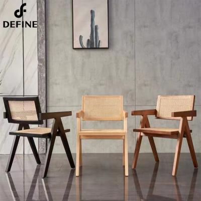 China 2022 New Trend Rattan Hotel Home Furniture Wooden Rattan Chair Armchair For Living Room for sale