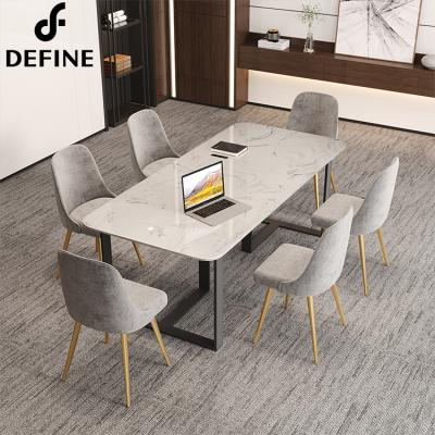 China Customized Space Saving Dining Table Marble Dining Table And Chair Set for sale