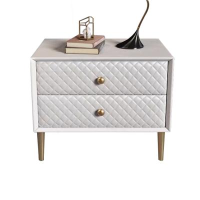 China Outdoor Modern Leather PU Style Storage Bedside Table (Other) Home Furniture Adjustable for sale