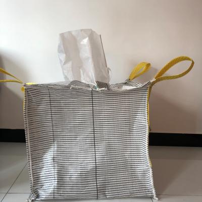 China Hot sale manufacturer 1000kg 1200kg Conductive Flexible Container Bag Fibc Bulk Big Jumbo antistatic Bags for chemical package for sale