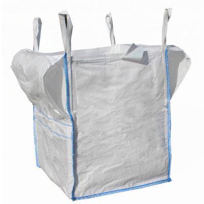 China Widely Long Lifespan PP Woven Jumbo Bags Flat bottom With Spout Container Packing Te koop