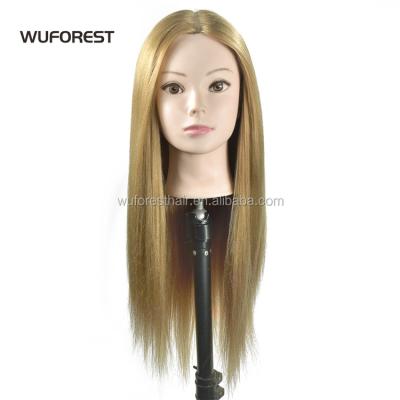 China With WUFOREST Wig Training Mannequin Head For Hairdressers Makeup Hairstyle Synthetic Hair Styling Cheap Mannequins Head for sale