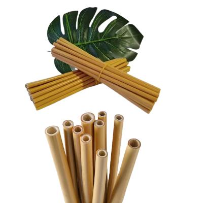 China Viable Customize A Variety Of High Quality Products Natural Bamboo Straws For Bar Beverage Service Work for sale