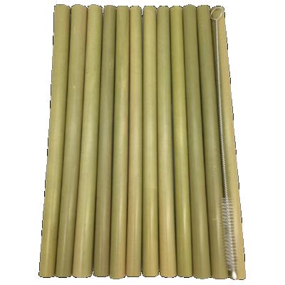 China Natural color can be recycled reusable reusable bamboo straw 8 inch 10 pack branch1 natural bamboo straws for sale