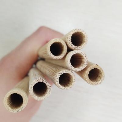 China Natural color can be reused 200mm*8mm high quality bamboo straw high quality bamboo straw for take out service for sale