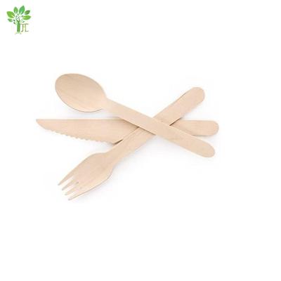 China Hot Selling Sustainable 5.5 Inch Environmentally Friendly Disposable Biological Birch Spork Wooden Spork 140mm for sale