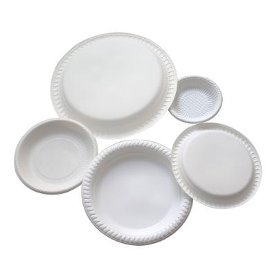 China 7 Inch Disposable Cake Plate Cornstarch Disposable Tableware for sale