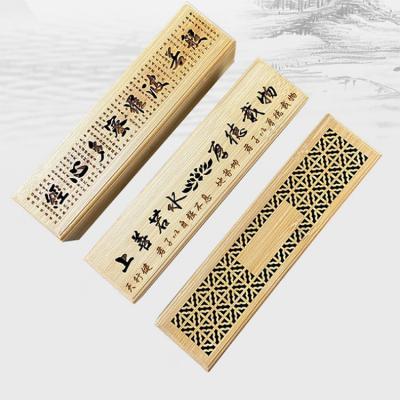 China Wholesale hot line Chinese incense sale Zen Gift Phyllostachys Pubescens Heart Sutra Rectangle Censer for sale