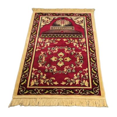 China Wholesale Stain Resistant Foldable Pray Covers Flower Muslim Arabic Muslim Moving Prayer Mat for sale