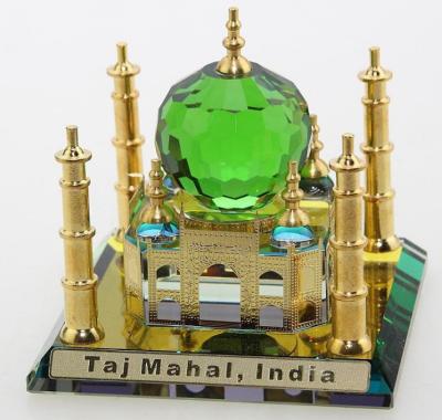 China Transparent Magic 3D Car Cube Natural Stone Crysta India Mini Taj Mahal Building India New Arrival Magic Crystal for sale