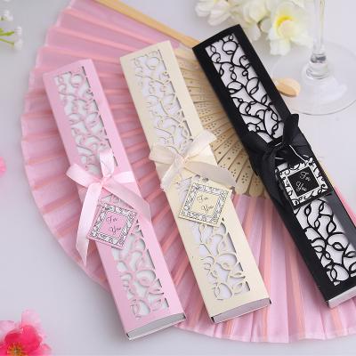 China Wedding China factory high quality personalized silk wedding gift hand fan guest gift beautiful for sale