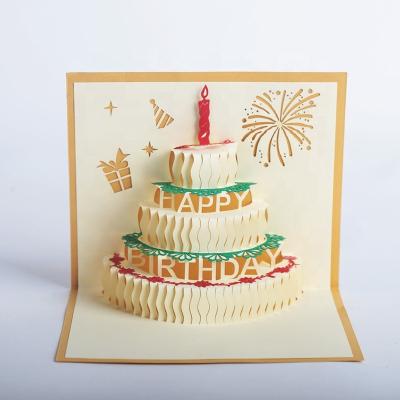 China Wholesale Europe Handmade 3d Pop Up Cards Greeting Card Happy Birthday Card With Envelope For Family Friend Boy Girl And Kids for sale