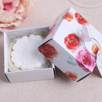 China Wholesale Gifts Guest Favor Barber Shop New Wedding Shower Favor Bridal Return Door Gift Flowers Scented Soap for sale