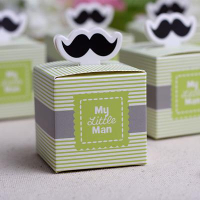 China Party Props European Style My Little Man Mustache Wedding Candy Boxes Gift Packaging Cardboard Box for sale