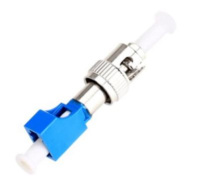 China Plastic+metal LC-St LC Fiber Optic Female to ST Male Converter Adapter Flange Connector Mating Single Mode SM for sale