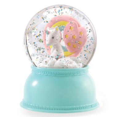 China Custom Made India Resin Unicorn Snow Globe Christmas Valentine Birthday Present For Daughter Wife Girl Children for sale