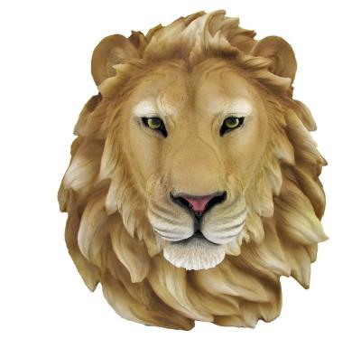 China Lion Bust of Lion Head Mount Wall Statue of African Europe for sale