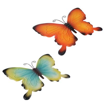 China Custom Europe Metal Butterfly Wall Decor Butterfly Wall Art Indoor or Outdoor Fence Decor for sale