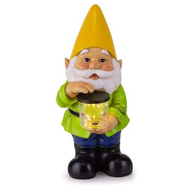 China Europe Solar Powered Outdoor Gnome LED Decor Garden Light for sale