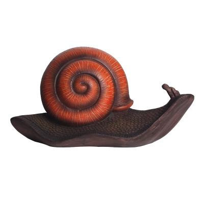 China Cute Garden Decor Europe Snail Statue Animal Yard Sculpt Art Decor Resin Outdoor Indoor for sale