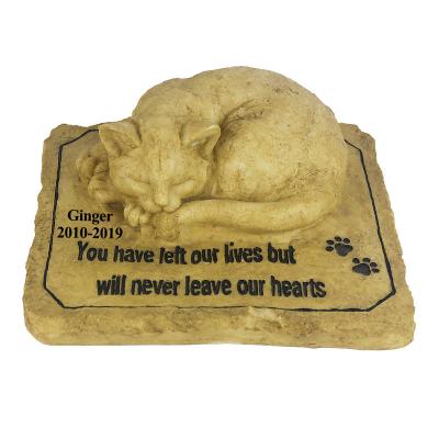 China Europe Cat Memorial Stone Personalized Pet Grave Markers for sale