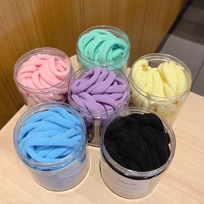 China Japan and Korean Style 50pack Girl Candy Color Elastic Hair Bands Elastic Band for Hair Tie Ponytail Scrunchies Women Crisp Headwrap for sale