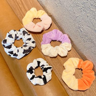 China Japan and korean style wholesale fashion elastic velvet hair scrunchie hair bands for girls for sale