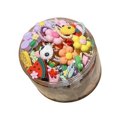 China Japan elastic band girls hair ties children elastic hair accessories and Korean style resin fruit series wholesale luxury baby for sale