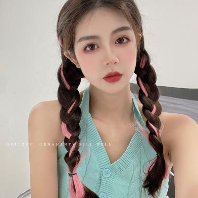 China Style: Fashion Braided Hair Color Rope Dirty Braid Head Rope Dirty Braid Color Ribbon Children's Wig Piece Dyed Hair Piece Ribbon for sale