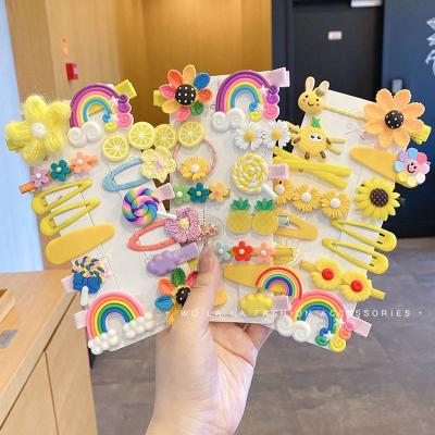 China 2021 promotional European and American style girls unicorn hair accessories lovely set for gifts hair clip for sale