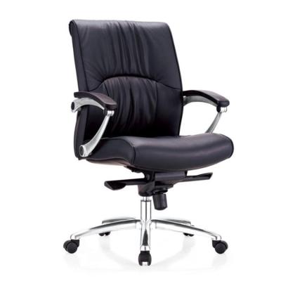 China Metal Frame Executive Office Luxury Leather Chair Ergonomic Office Rotation Chair for sale