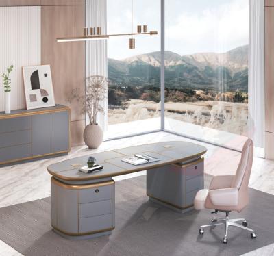 China Expandable High End Furniture Supplier Latest Home Office Desk Designs Modern Luxury Executive Manager Desk Table for sale