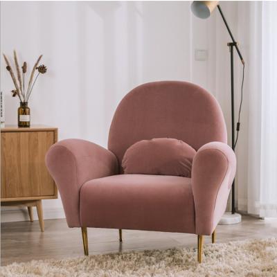 China Middle Back Living Room Sofa Modern Home Furniture Chesterfield Sofa One Seat Apartment Round Chair Comfortable Luxury Nordic Back Armrest for sale