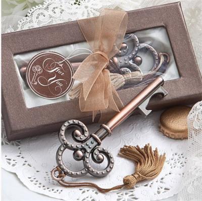 China Wedding Favor Souvenir Birthday Party Favor Vintage Wine Key Shaped Bottle Openers Wedding Gifts for sale