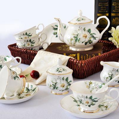 China Bone China 15pc Coffee Cups And Saucers Viable Gift English Style Tea Set for sale