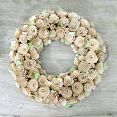 China Decorative Preserved Decorative Garland 41cm Boxwood Wreath for sale