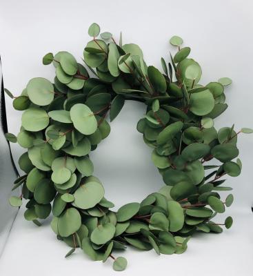 China Decorative Wreath Decoritive Artificial Eucalyptus Wreath For Indoor And Outdoor Wall Door Eucalyptus Wreath for sale