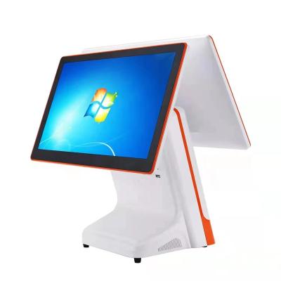 China 15 .6 Inch Double Touch Screen Machine Windows Restaurant POS Systems Electronic Cashier 64G POS for sale