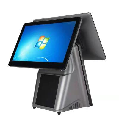 China All in one pos 15.6 inch touch screen dual windos pos cash register for restaurant pos system all in one touch SSD 32G/64G/128G/256G/500G for sale